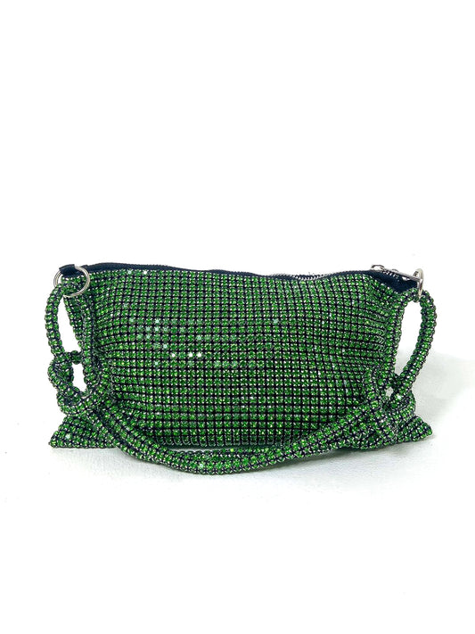 Knotted Handle Diamante Bag