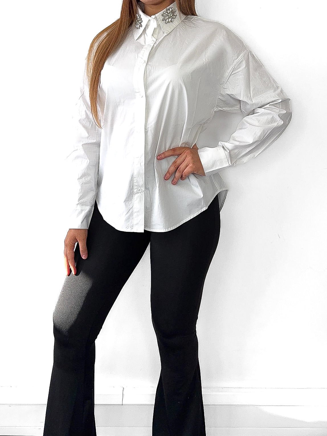 Embellished Denim Waistcoat & Shirt Set