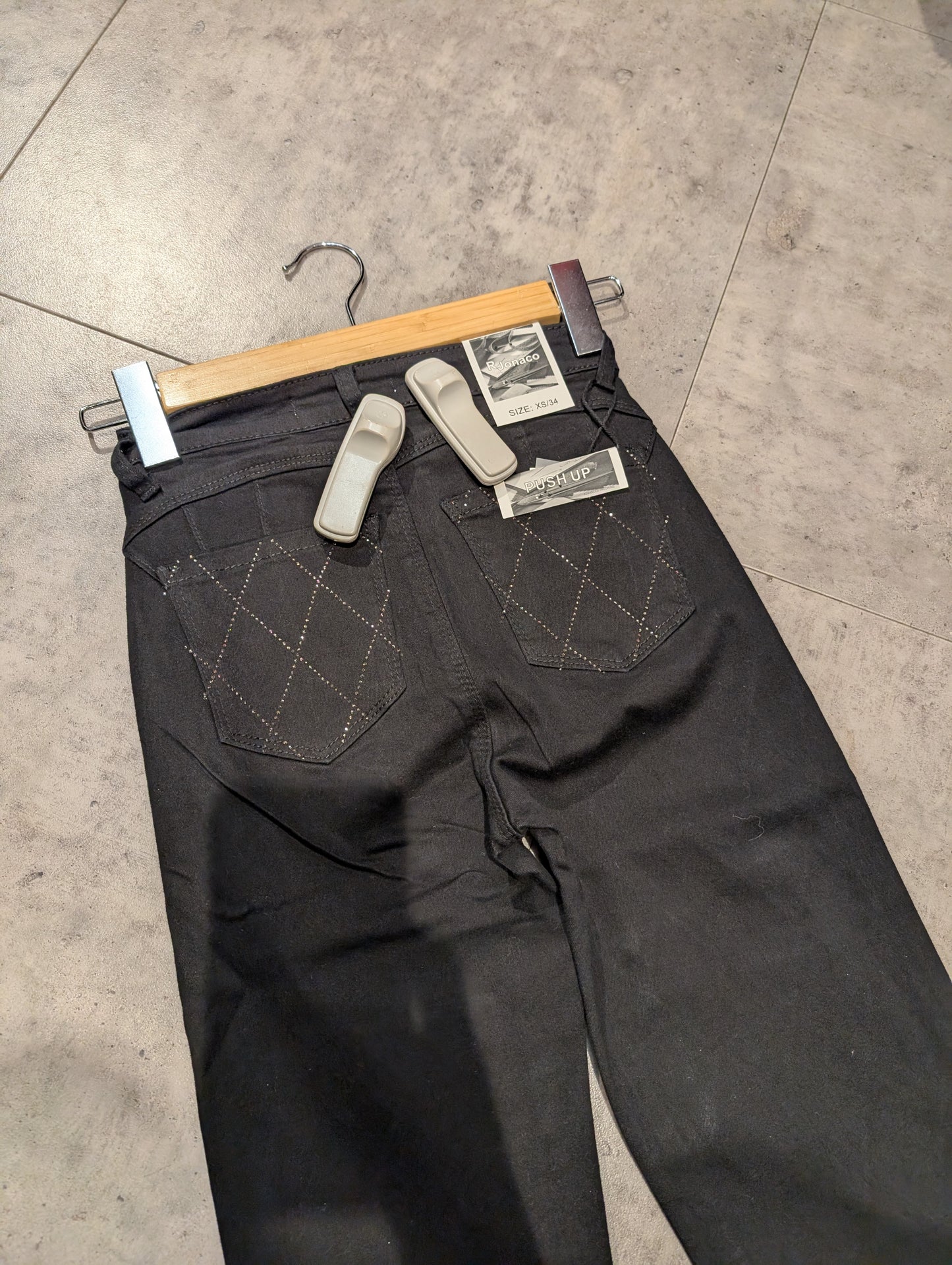 Criss Cross Diamante Skinny Jeans