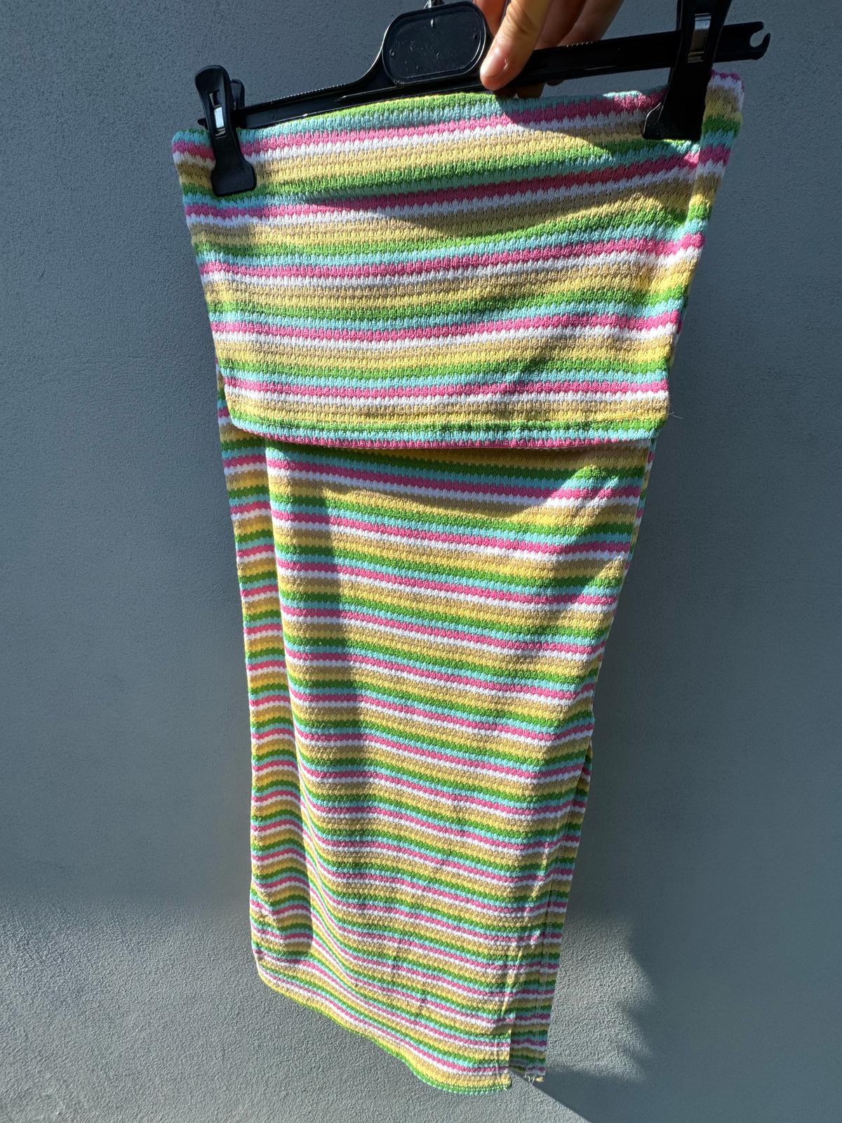 Summer Knit Tube Top & Skirt Set