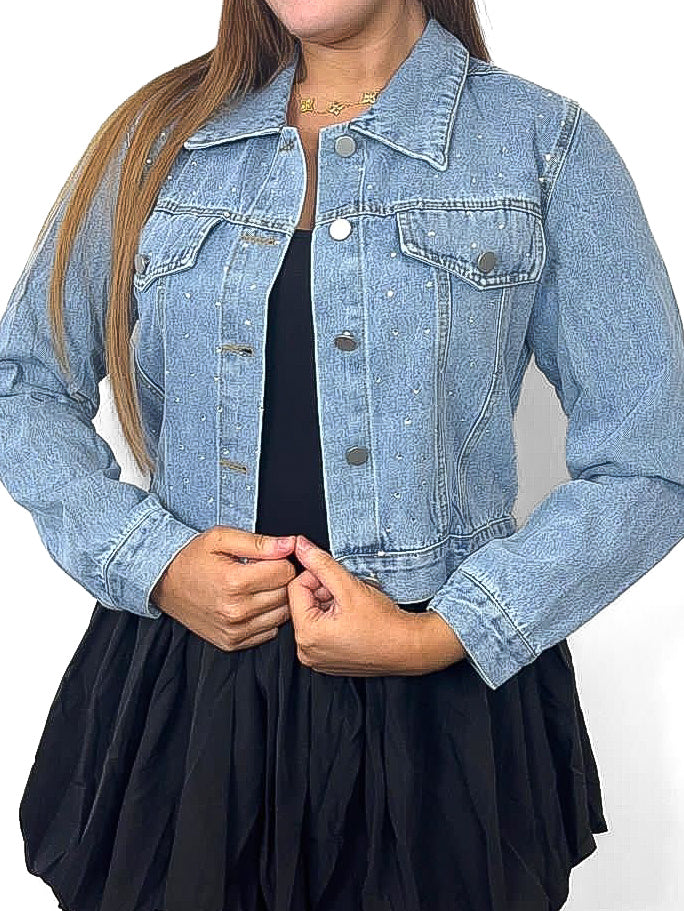 Scatter Diamante Denim Jacket
