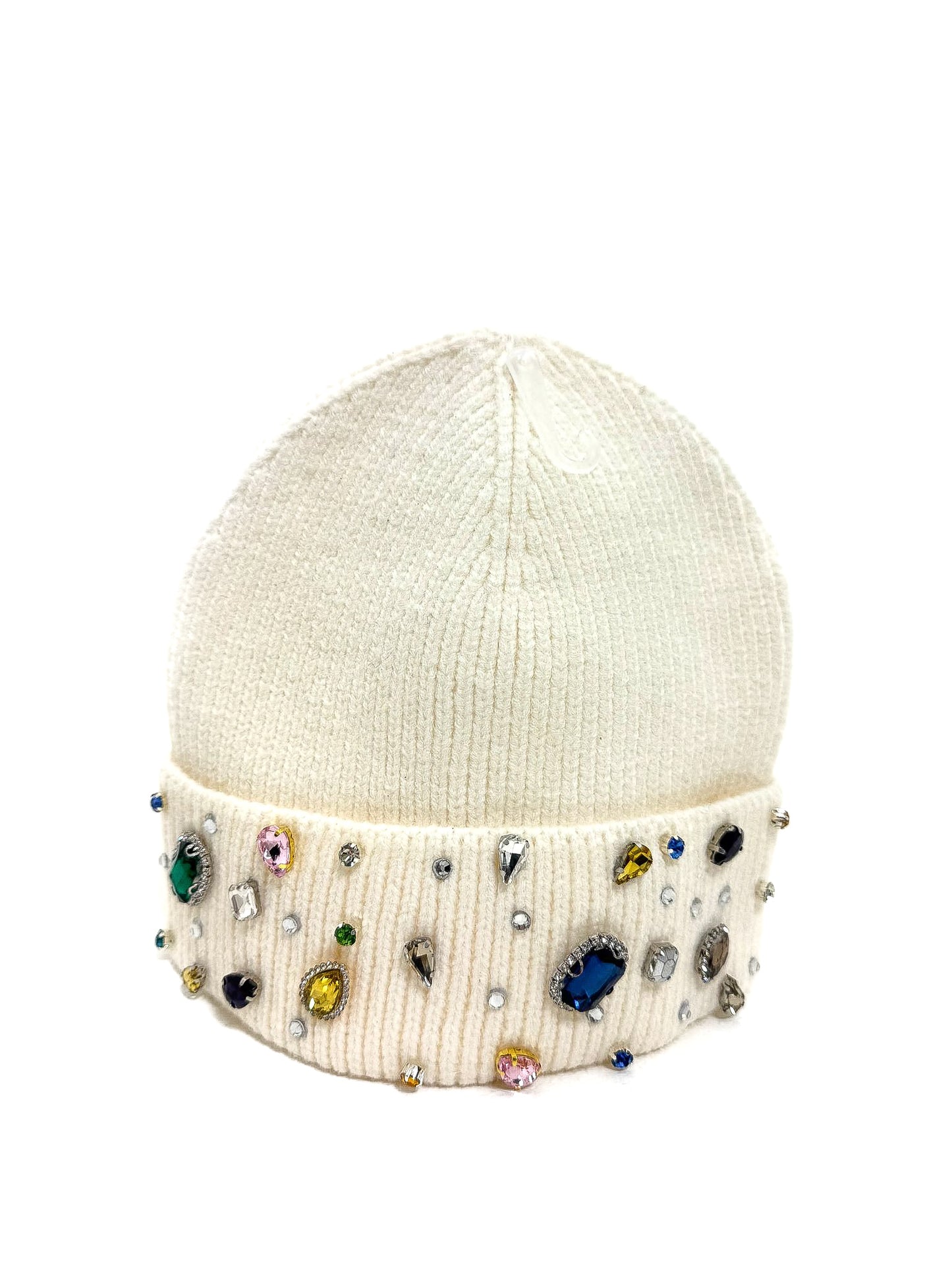 Multicoloured Diamante Beanie Hat