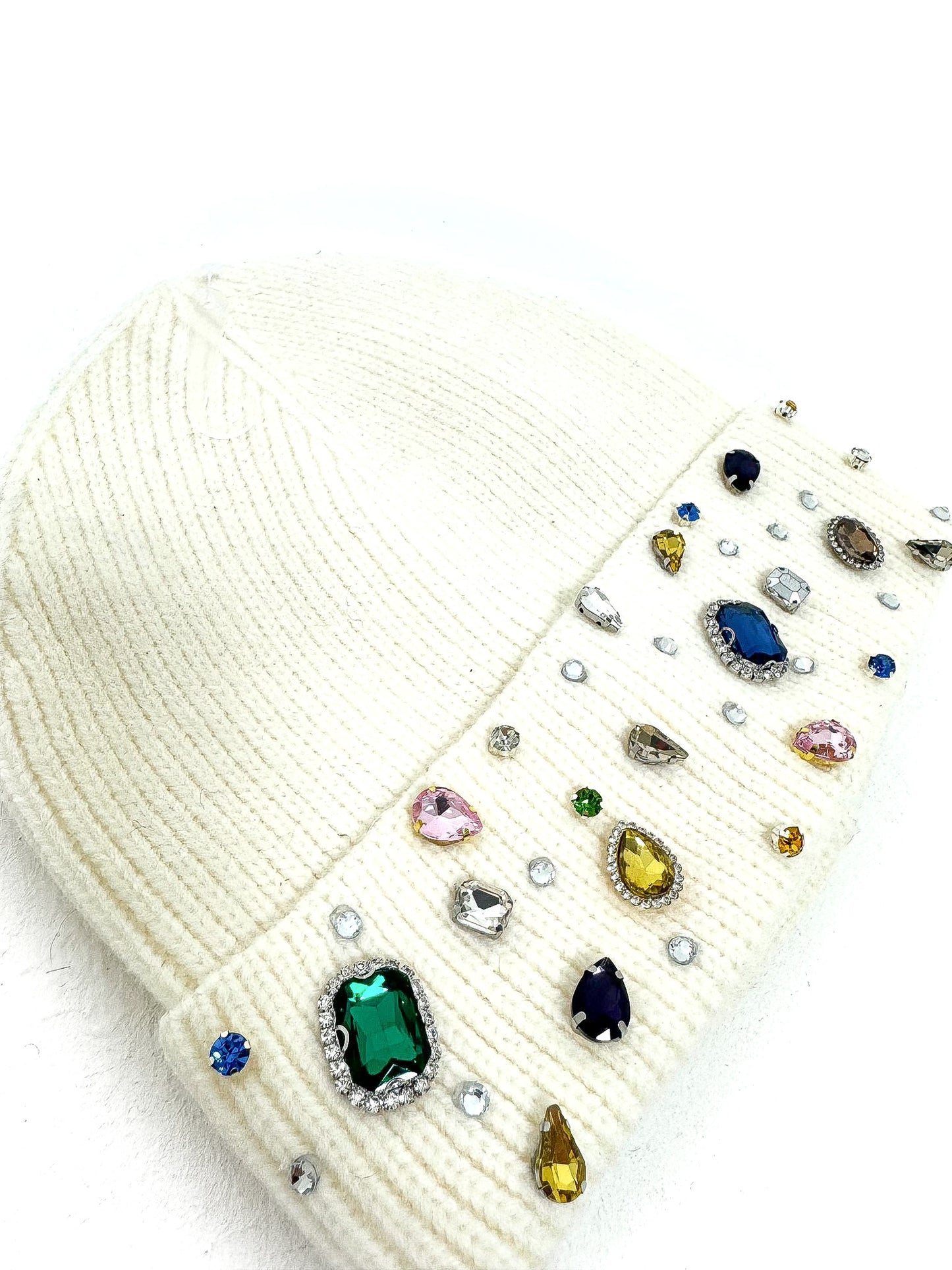 Multicoloured Diamante Beanie Hat