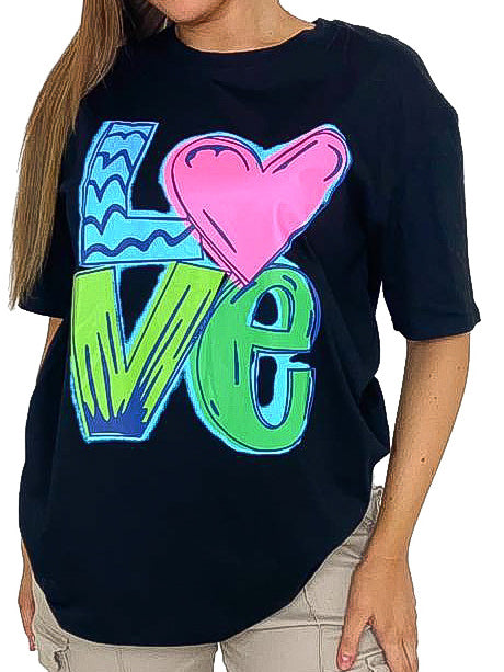 Oversized "LOVE" Print T-shirt