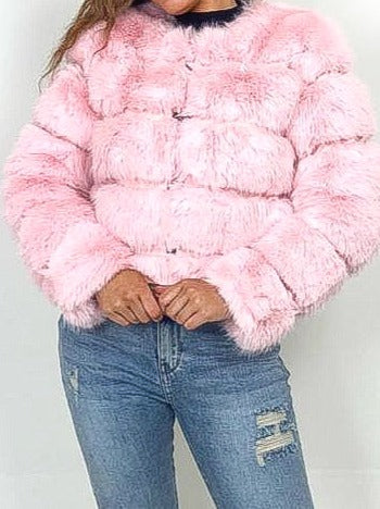Premium Faux Fur Cropped Jacket