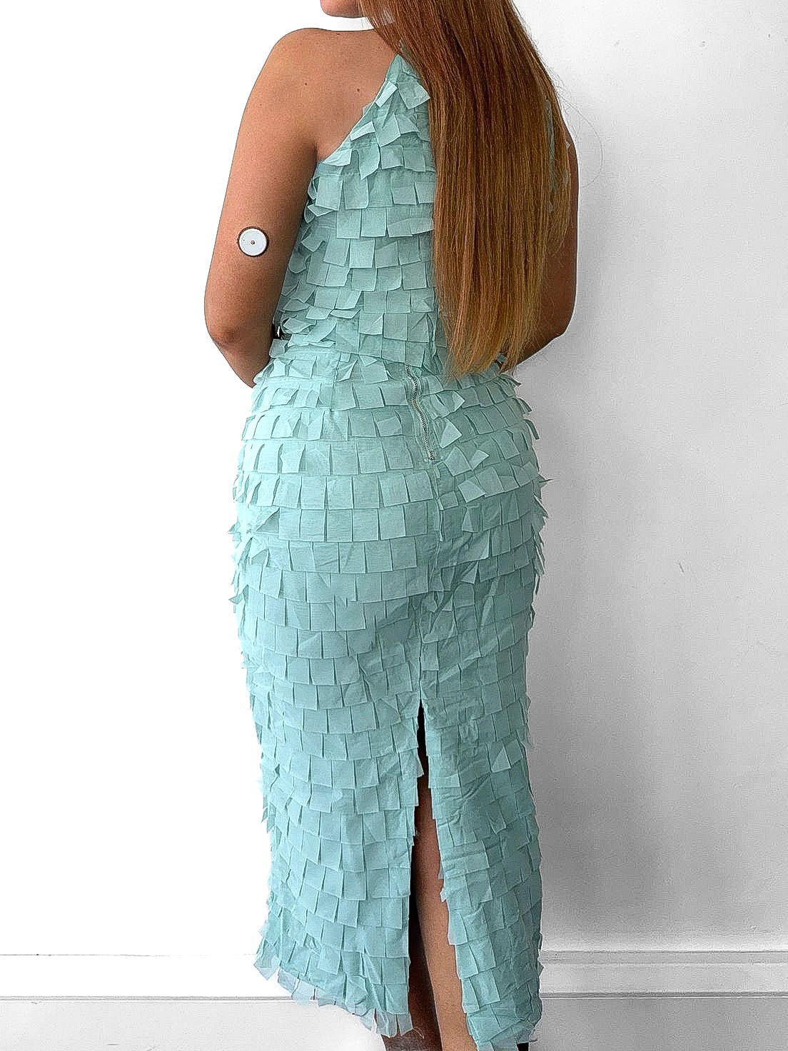 Cut Fringe Halter Top & Skirt Set