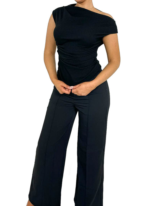Seam Front Tailored Trousers