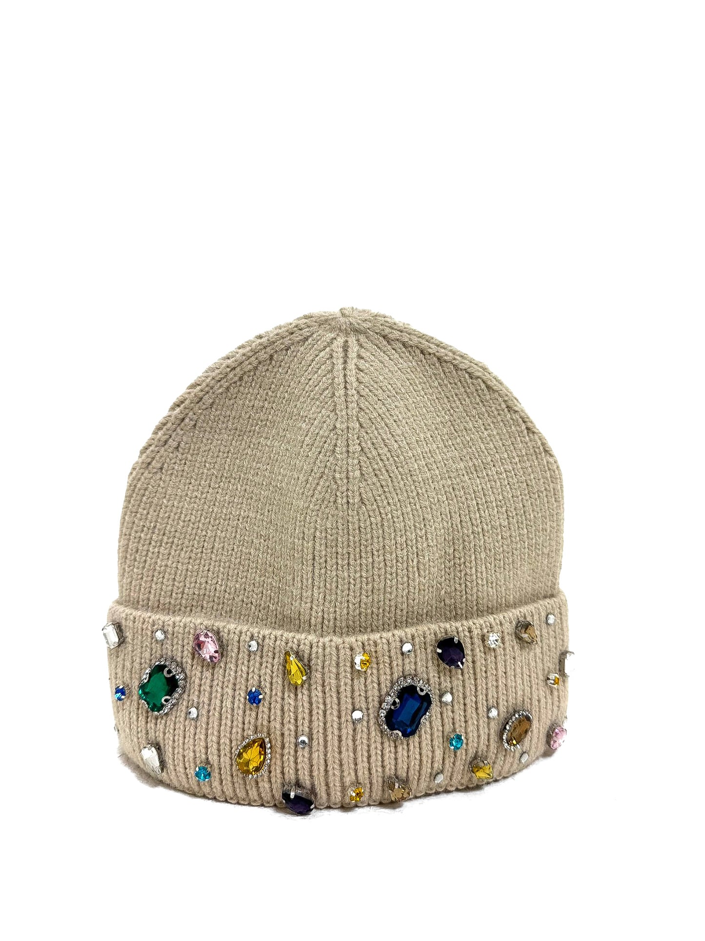 Multicoloured Diamante Beanie Hat