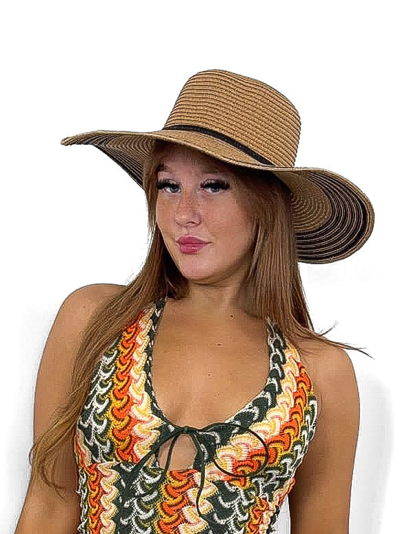 Glitter Detail Straw Summer Hat