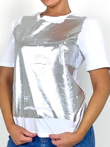 Metallic Paint Front T-Shirt