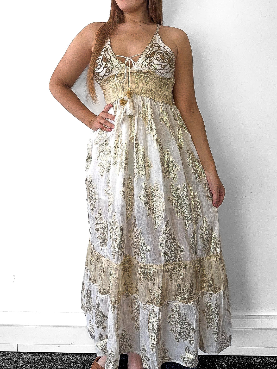 Boho Embellished Maxi Dress TIME Boho Embellished Maxi Dress TIME