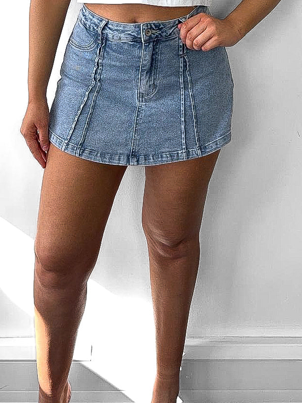 Denim Skort
