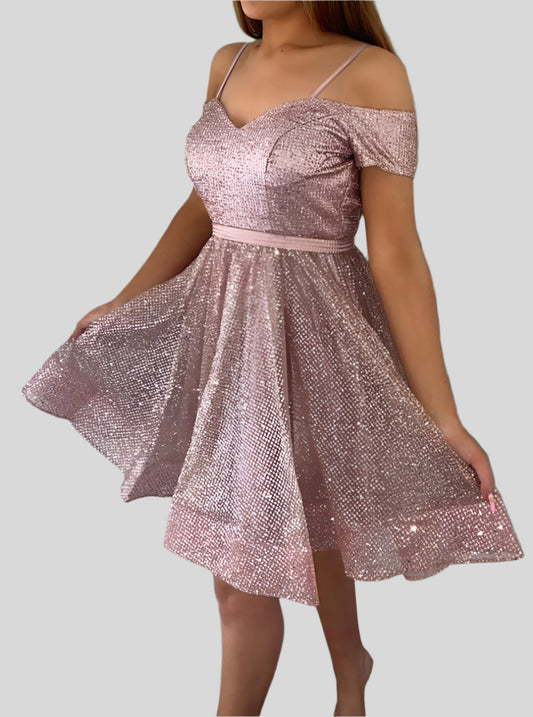 Bardot Glitter Skater Dress