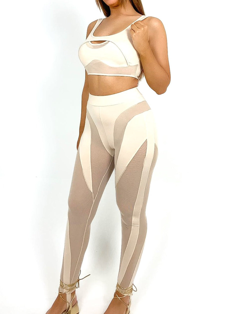 Spiral Contour Mesh Leggings & Top