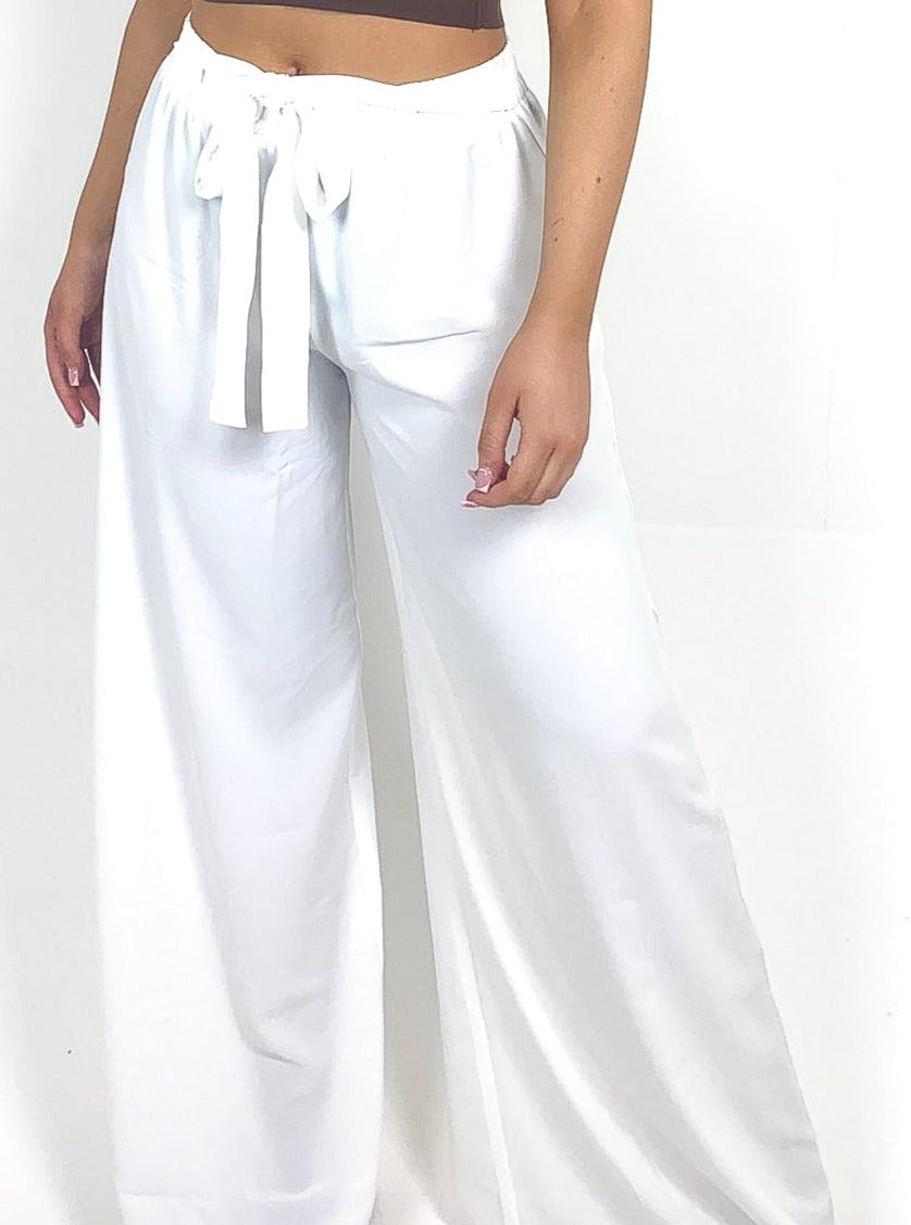 Belted Wide Leg Pants