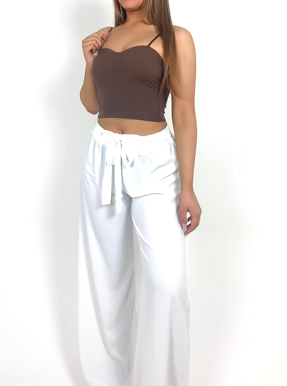 Belted Wide Leg Pants