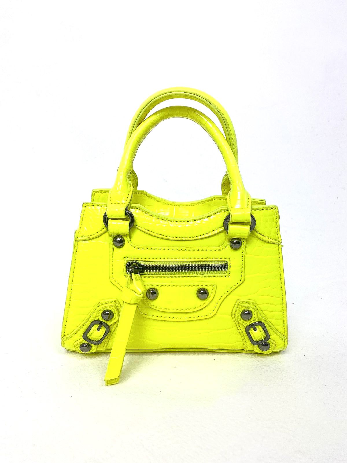 Zip Front Buckled Mini Bag