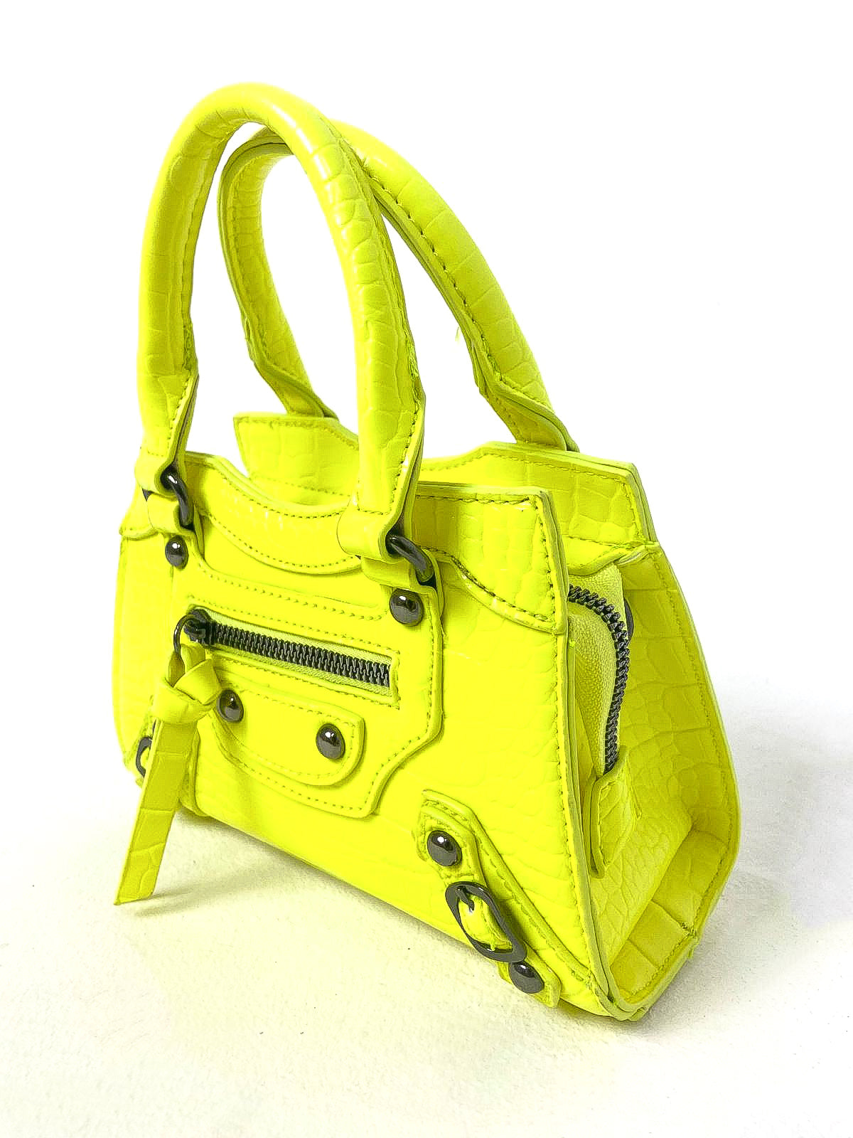 Zip Front Buckled Mini Bag