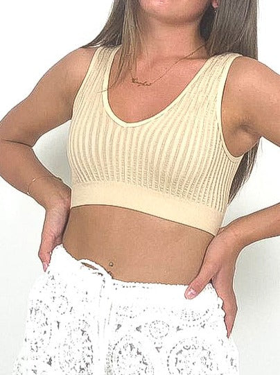 Textured Crop Vest Top