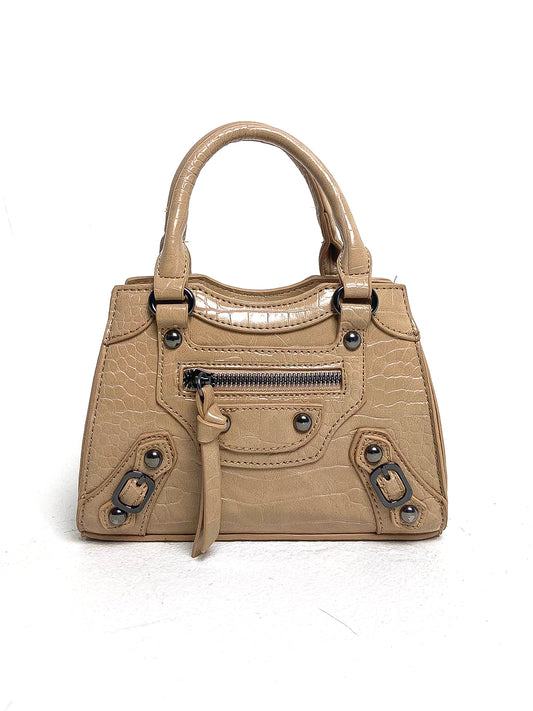 Zip Front Buckled Mini Bag