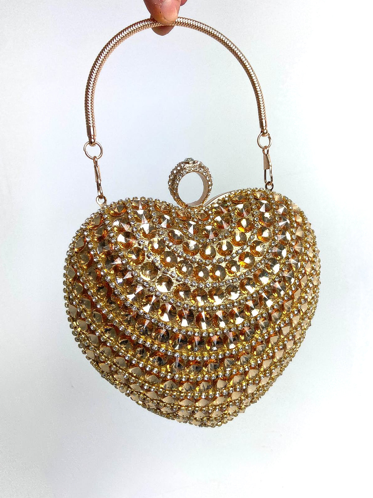 Diamante Heart Evening Bag