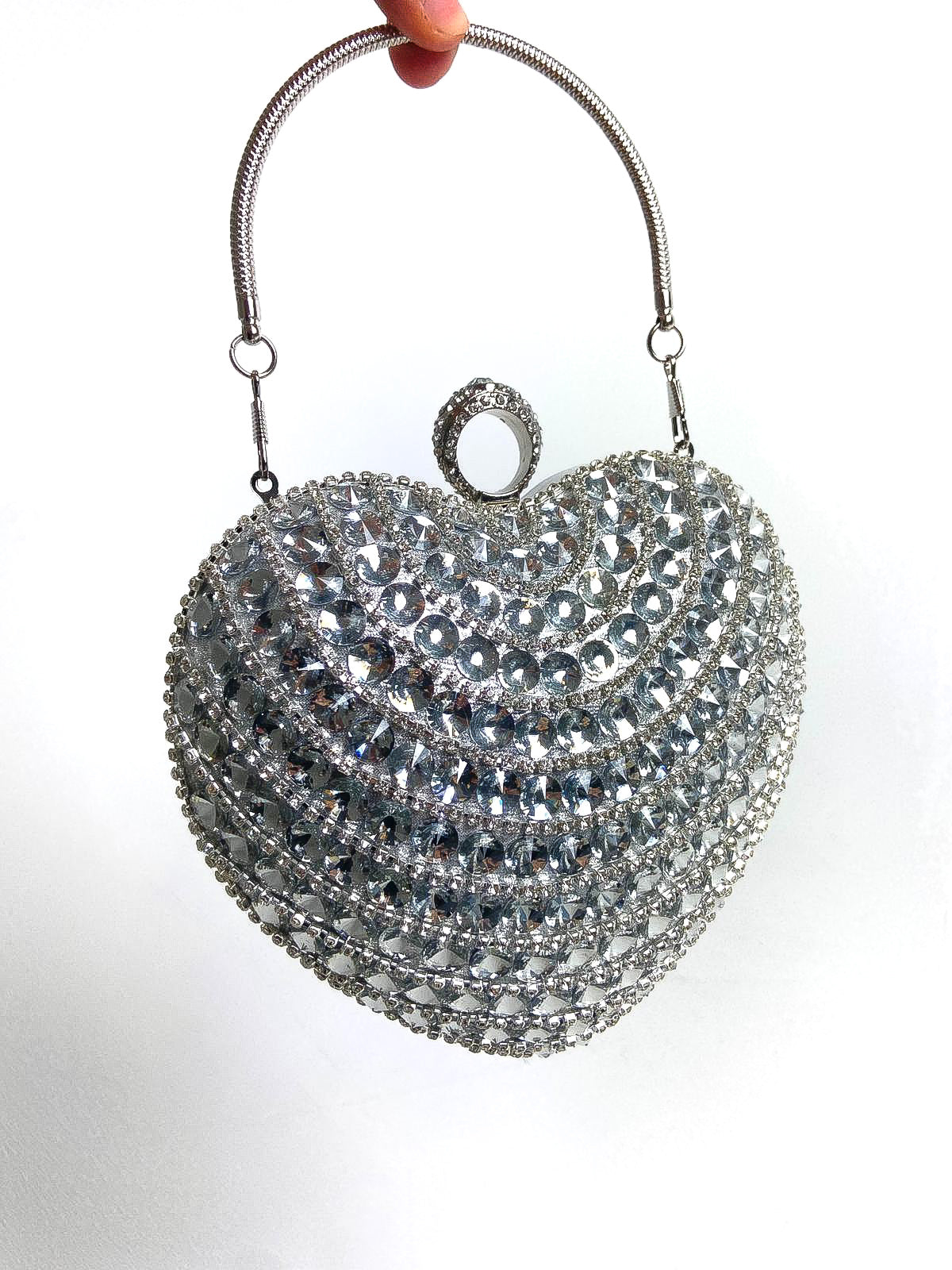 Diamante Heart Evening Bag