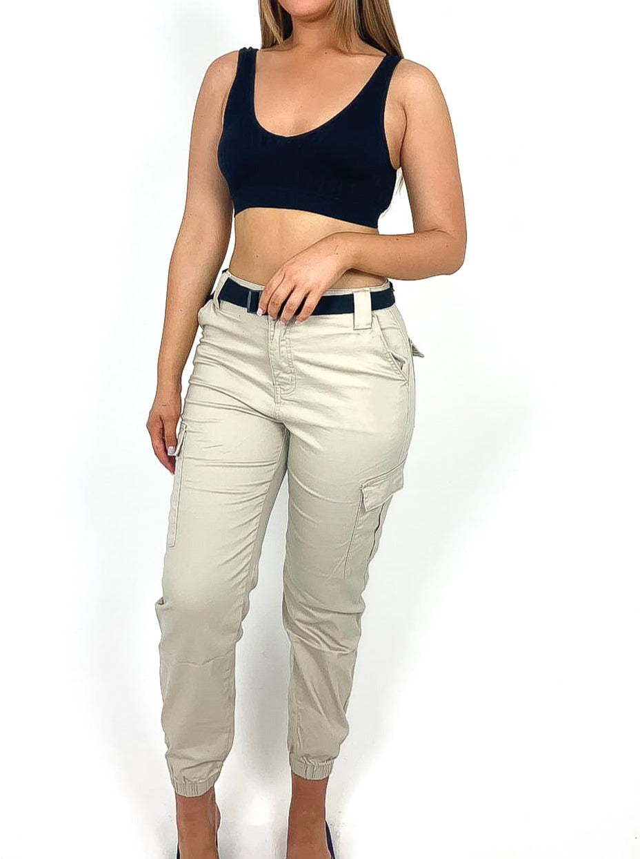 Belted Cargo Pants