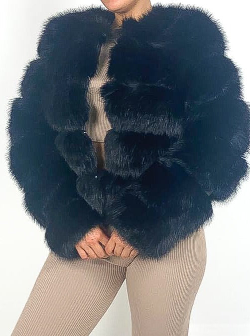 Premium Faux Fur Cropped Jacket