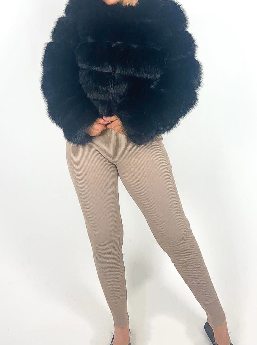 Premium Faux Fur Cropped Jacket