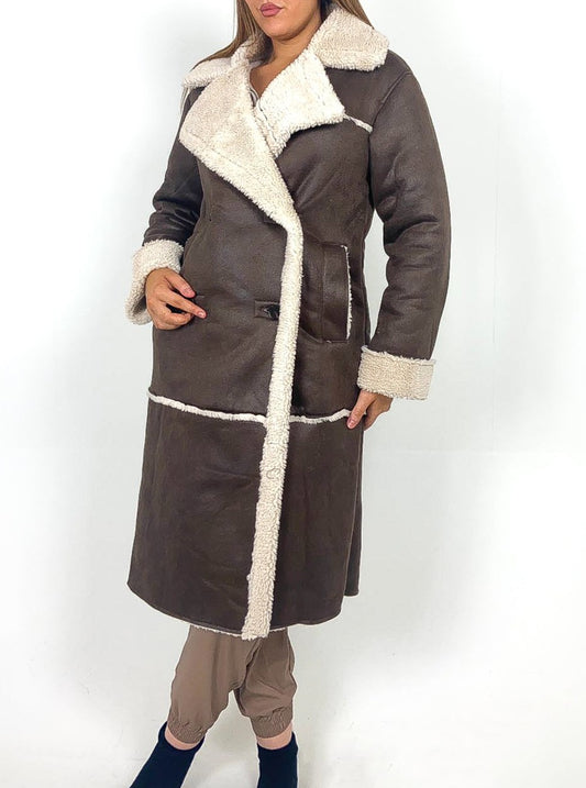 Longline Shearling Coat