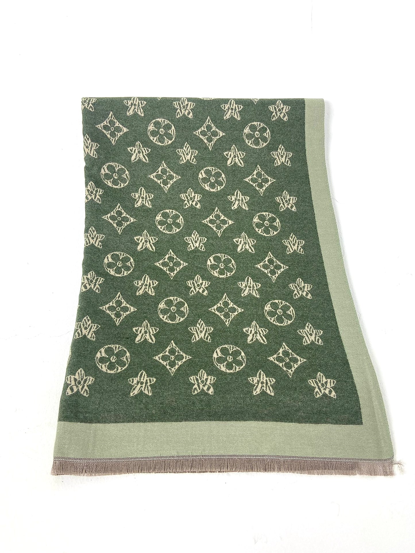 Flower & Diamonds Border Scarf