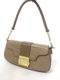 Mock Croc "BB" Baguette Bag
