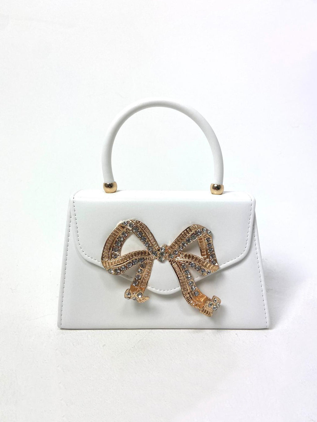 Bow Front Top Handle HandBag