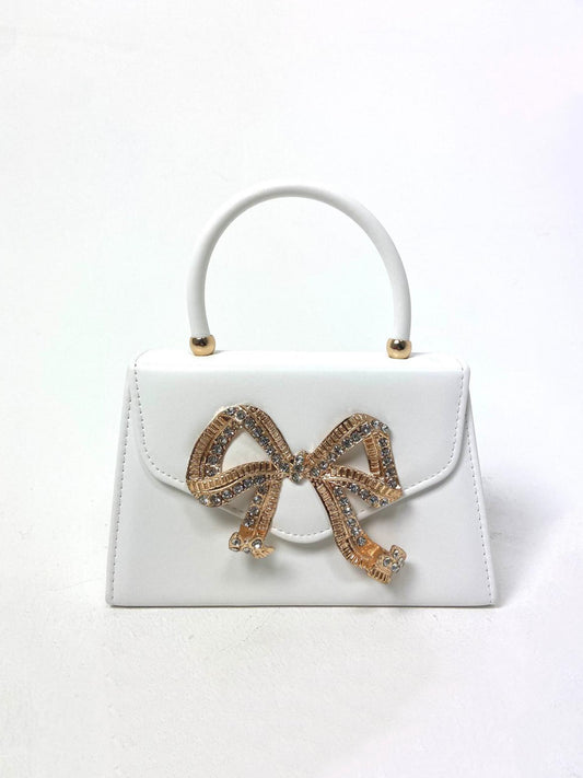 Bow Front Top Handle HandBag