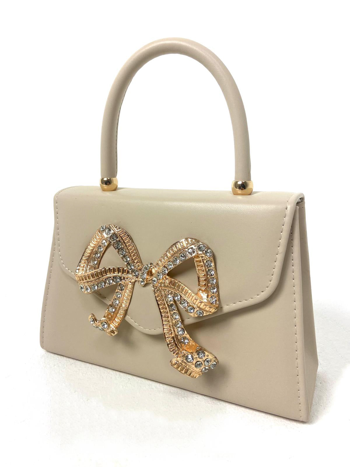 Bow Front Top Handle HandBag