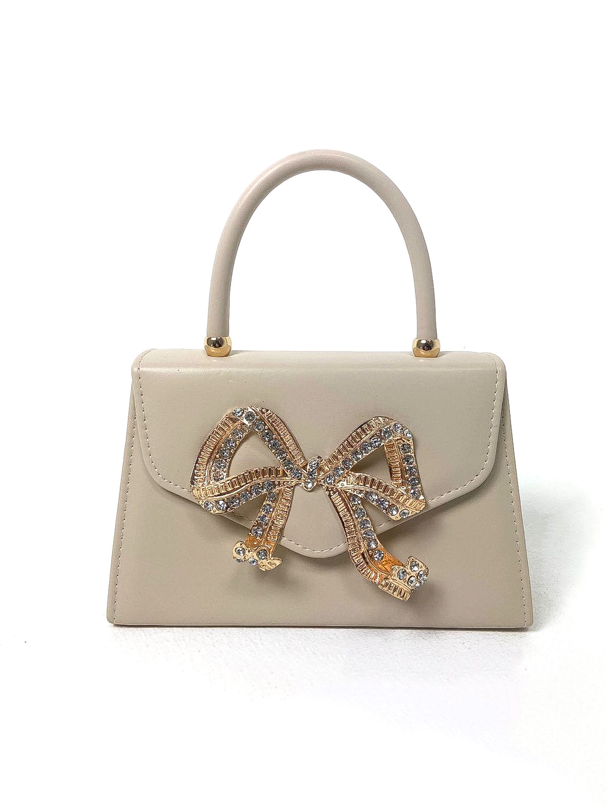 Bow Front Top Handle HandBag