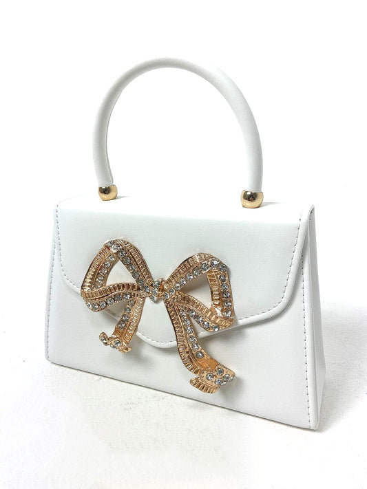 Bow Front Top Handle HandBag