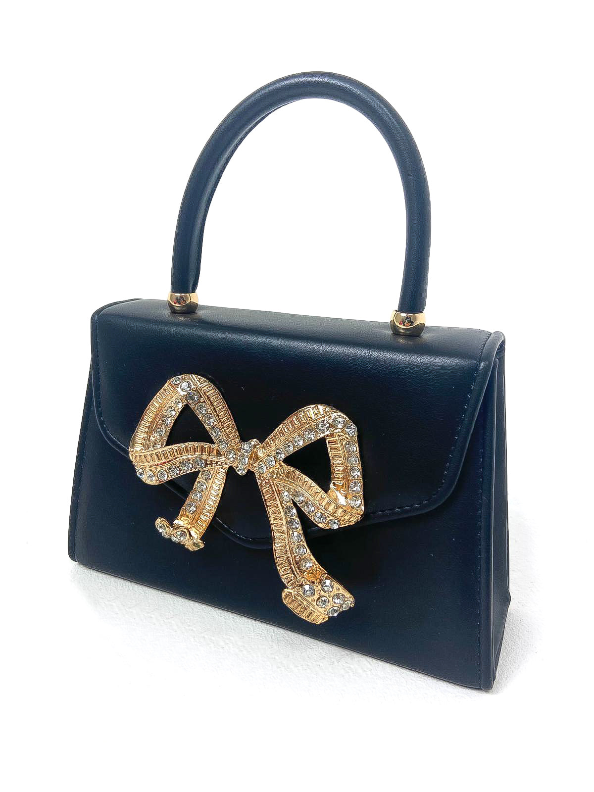 Bow Front Top Handle HandBag