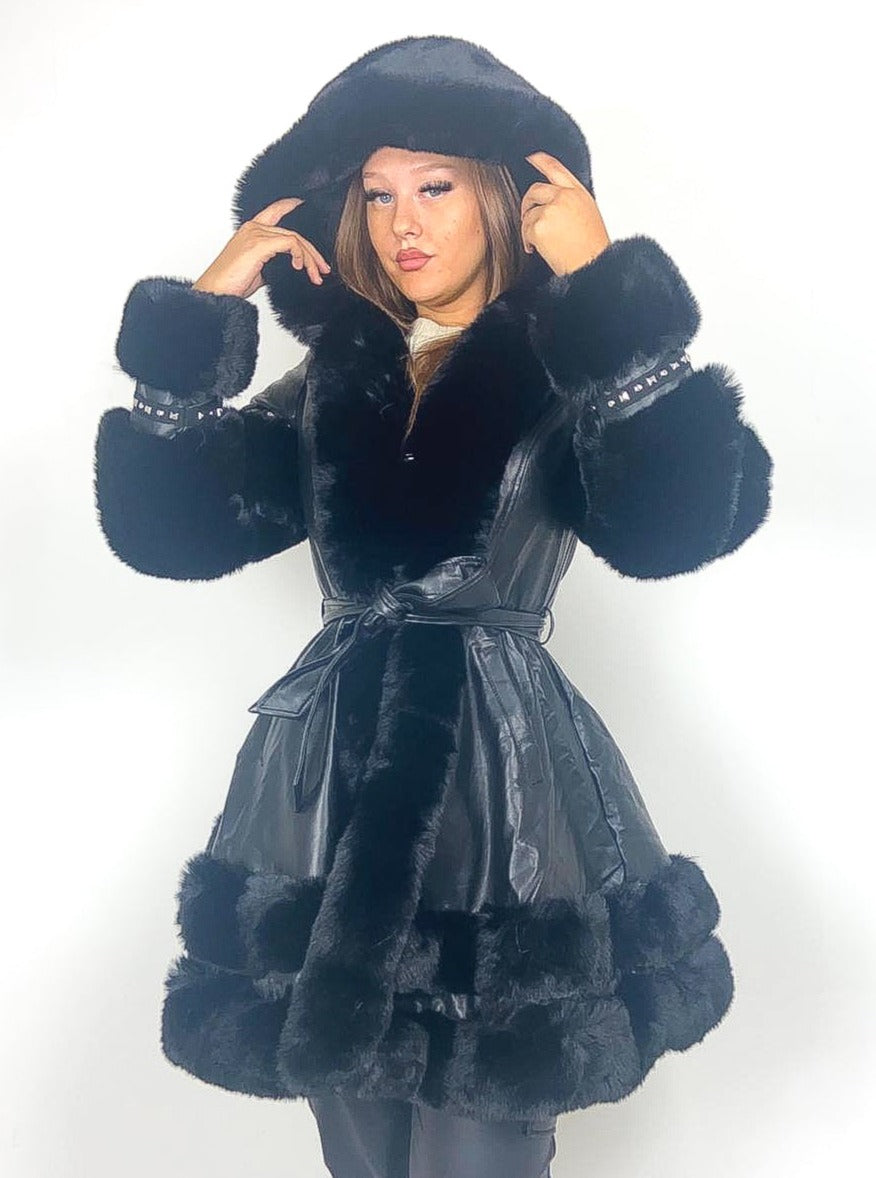 Long hotsell peplum coat