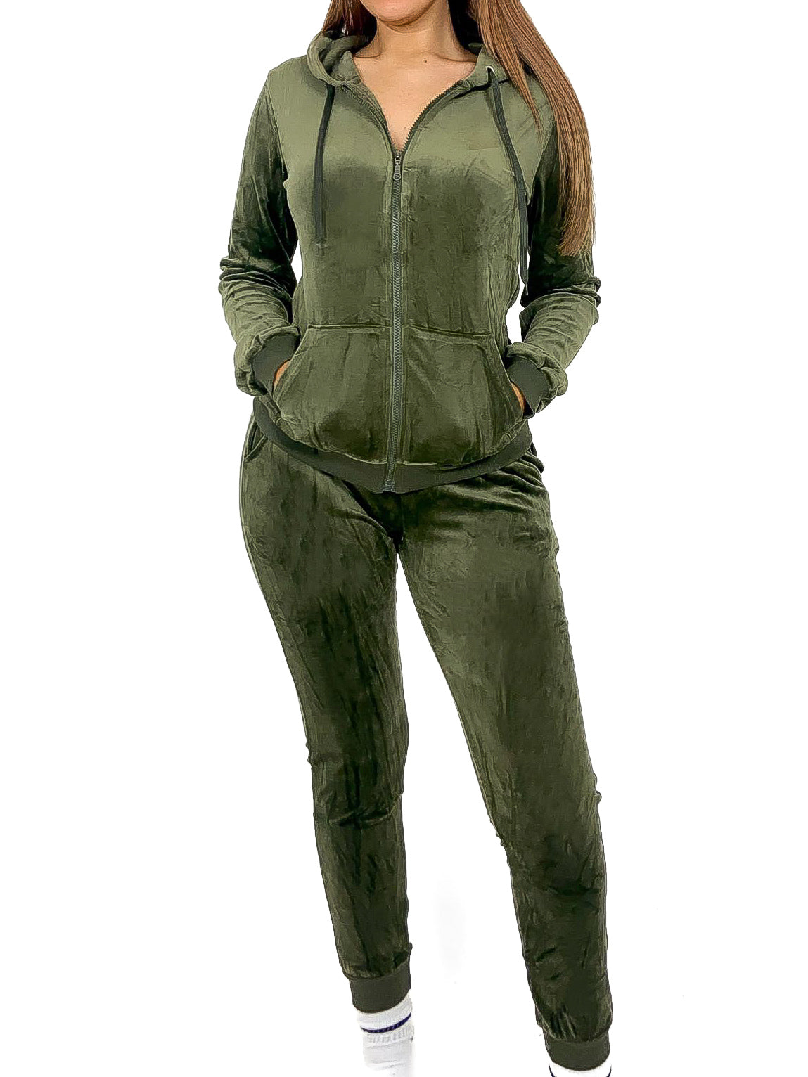 Hooded Velour Tracksuit