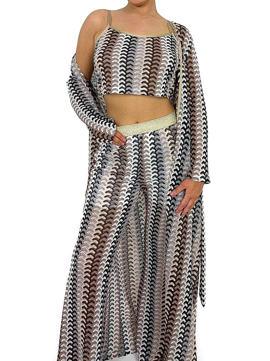 3 Piece Zig Zag Summer Suit