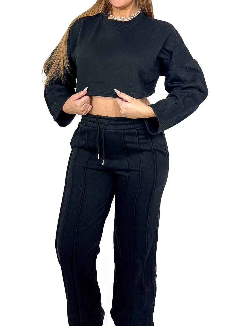 Pinch Seam Wide Leg Tracksuit