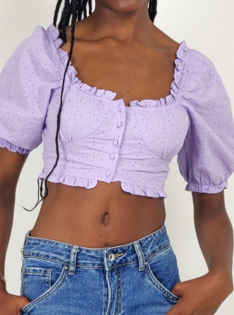 Anglaise Crop Top