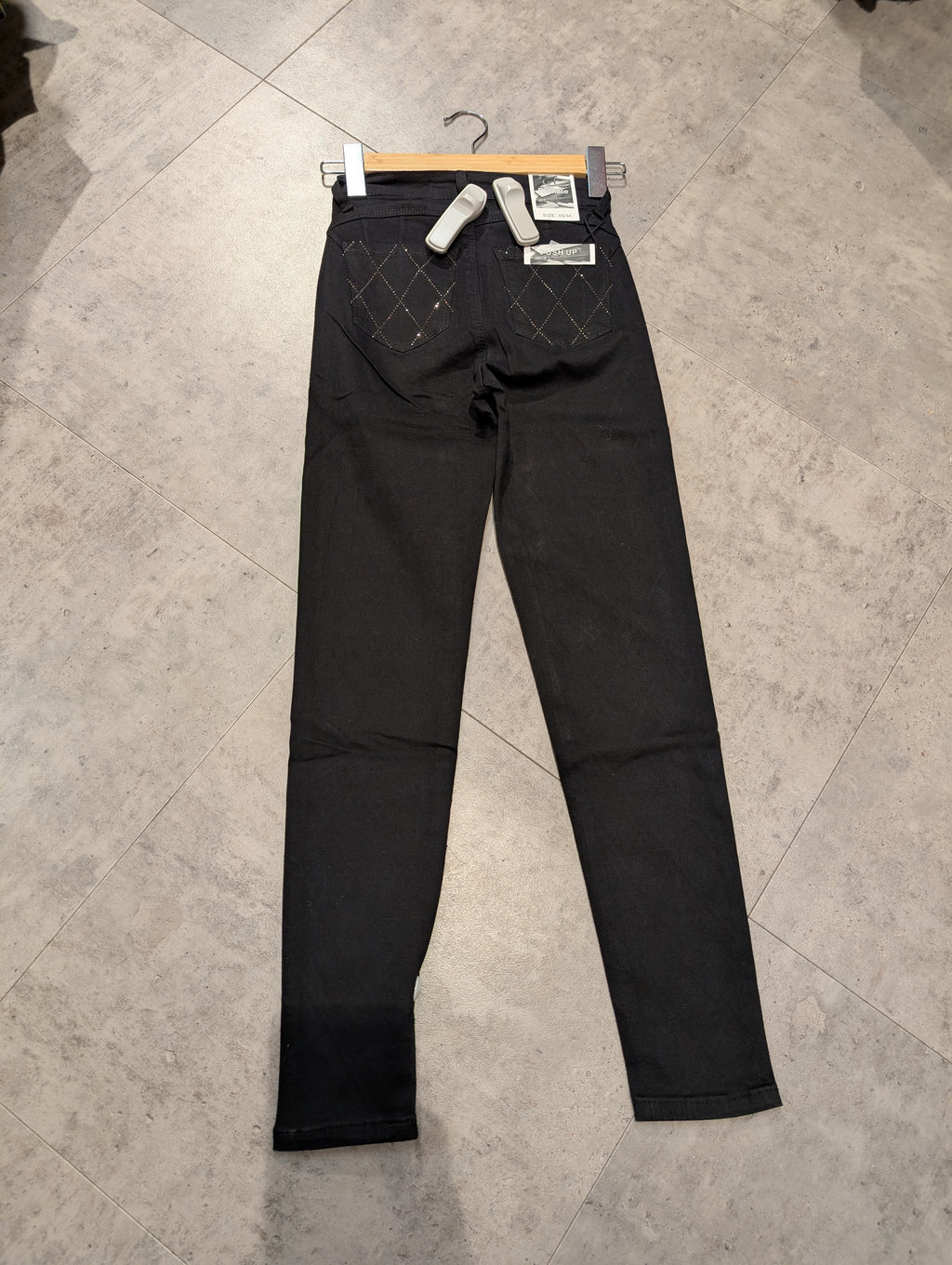 Criss Cross Diamante Skinny Jeans