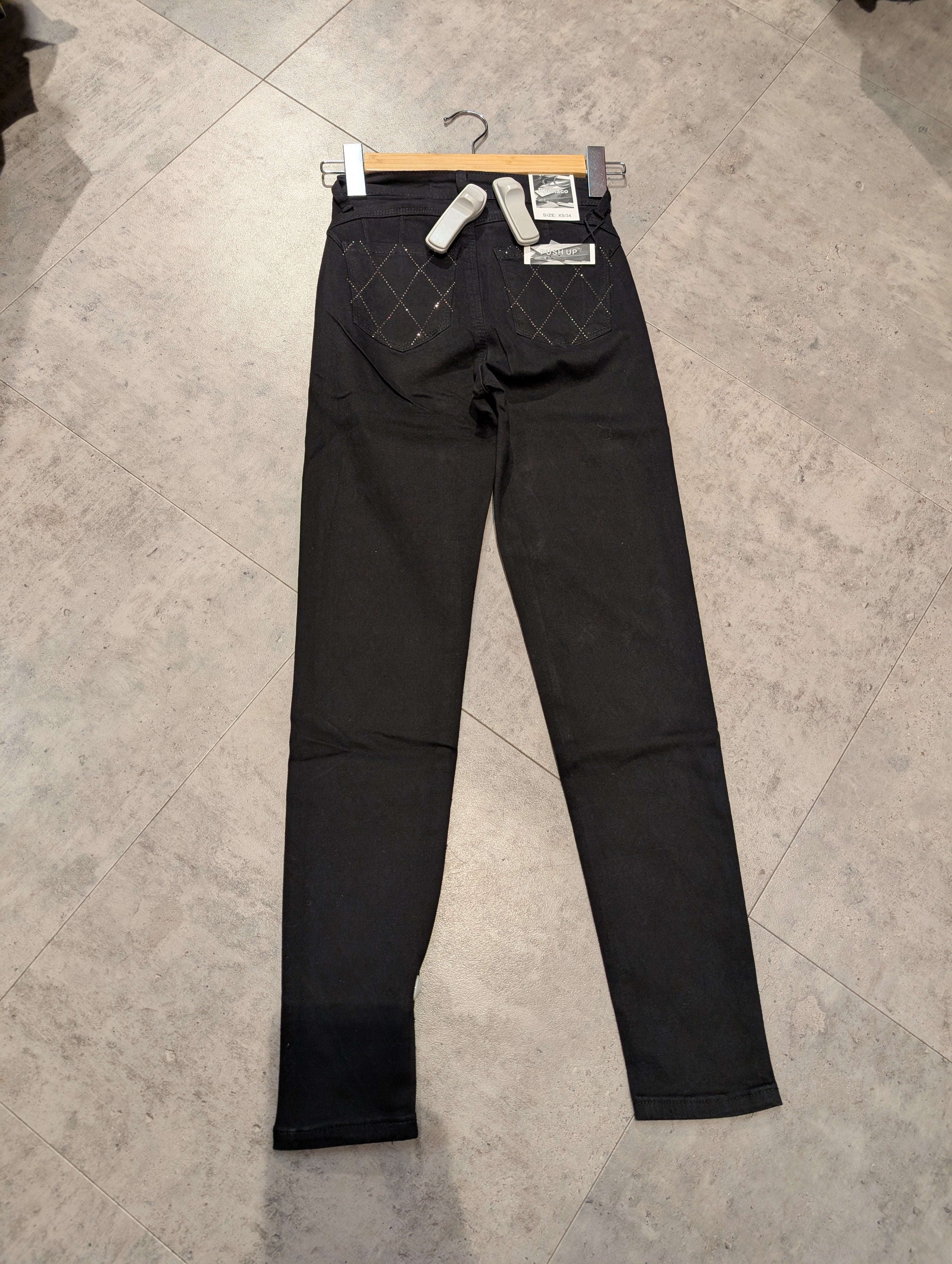 Criss Cross Diamante Skinny Jeans