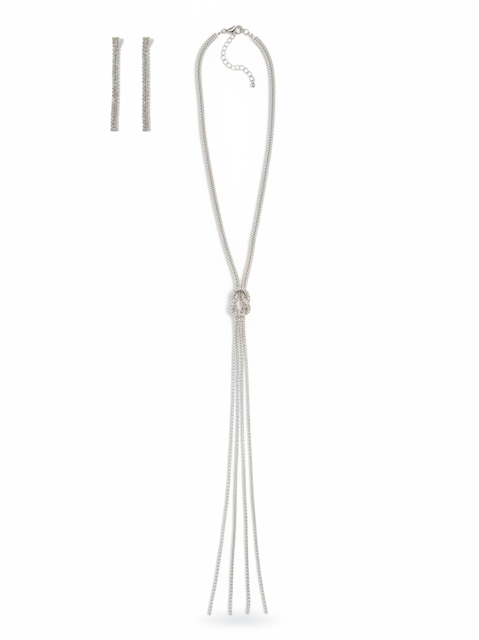 Knotted Drop Necklace Set