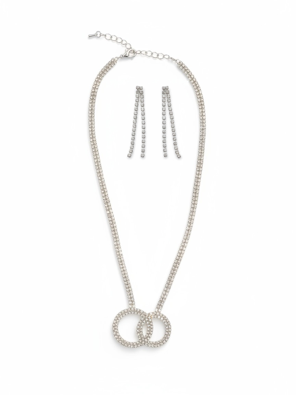 Double Ring Necklace Set