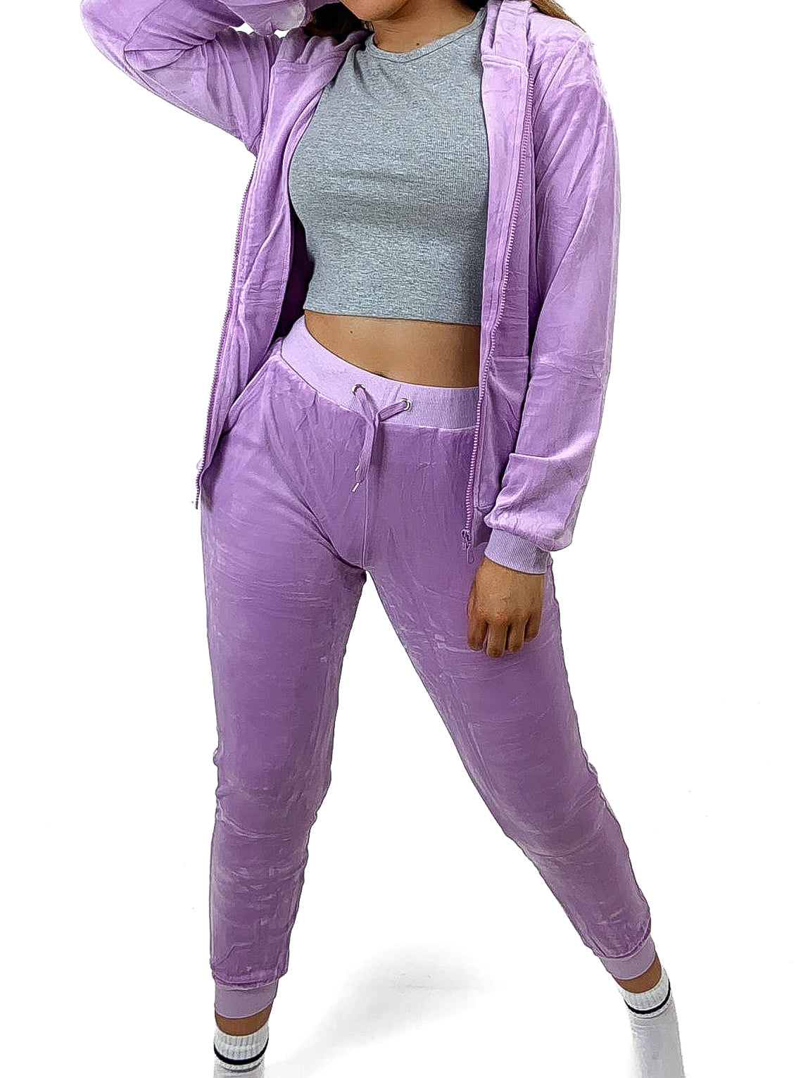 Hooded Velour Tracksuit