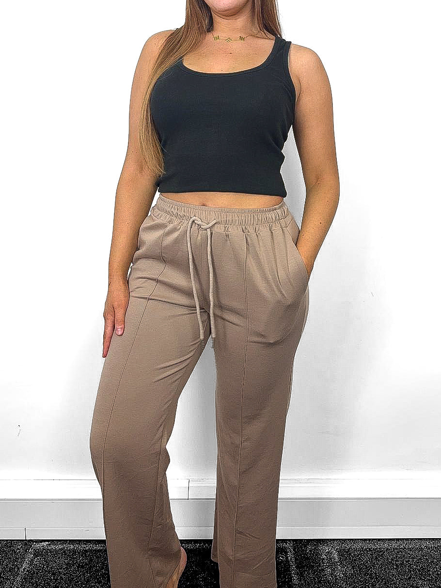 Pinch Seam Wide Leg Joggers