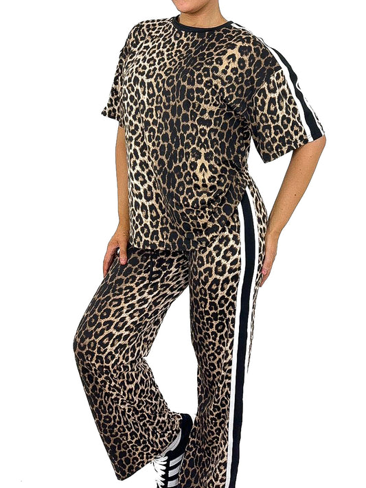 Slinky Leopard Print Lounge Set